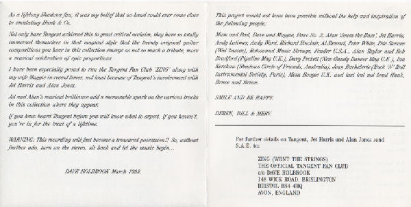 Tangent (3) : Beyond A Shadow Of A Doubt (CD, Album, RE)