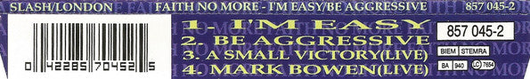 Faith No More : I'm Easy / Be Aggressive (CD, Single, J-c)