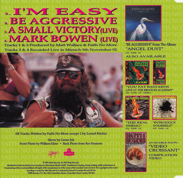 Faith No More : I'm Easy / Be Aggressive (CD, Single, J-c)