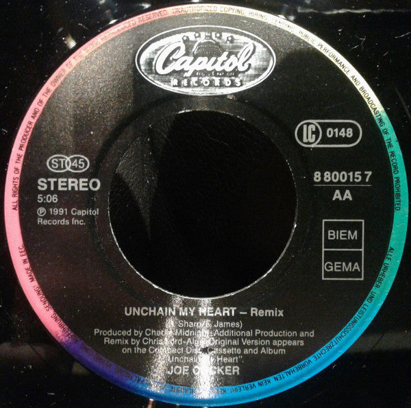 Joe Cocker : Five Women / Unchain My Heart (7", Single)