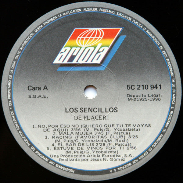 Los Sencillos : De Placer! (LP, Album)