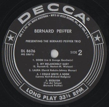 The Bernard Peiffer Trio : The Astounding Bernard Peiffer/Presenting The Bernard Peiffer Trio (LP, Album, Mono)