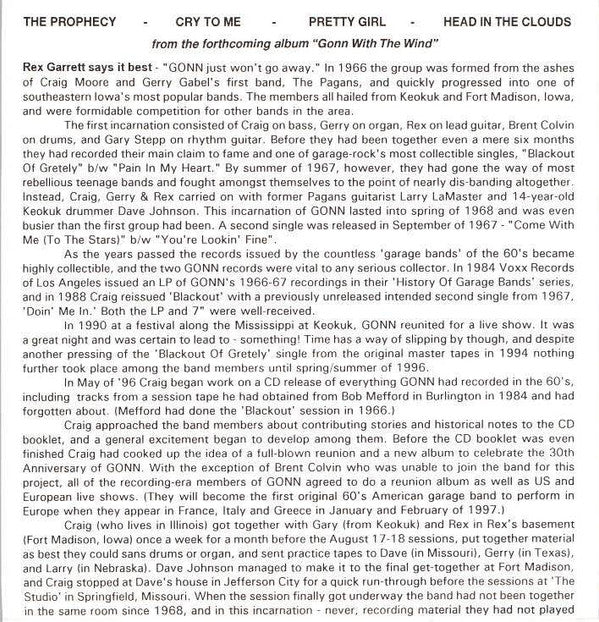 Gonn : Head In The Clouds / Pretty Girl (7", Single)