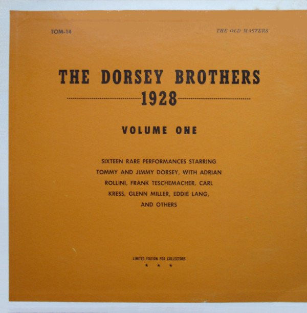 The Dorsey Brothers : The Dorsey Brothers 1928 (Volume One) (LP, Comp, Ltd, Cle)