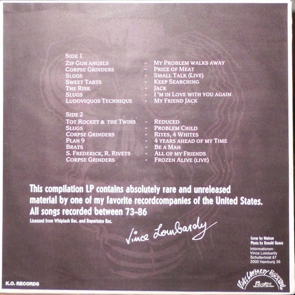 Various : The Whiplash Tapes (LP, Comp, Ltd)