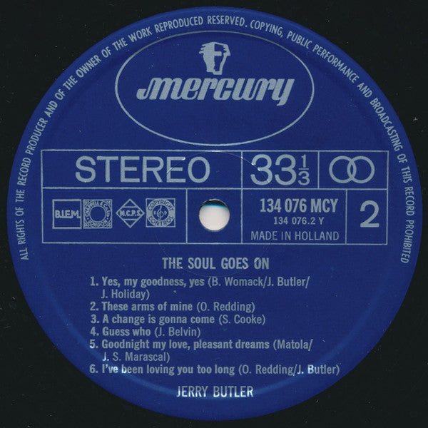 Jerry Butler : The Soul Goes On (LP, Album)