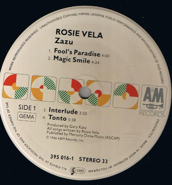 Rosie Vela : Zazu (LP, Album)