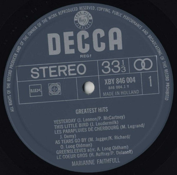 Marianne Faithfull : Greatest Hits (LP, Comp, Fli)