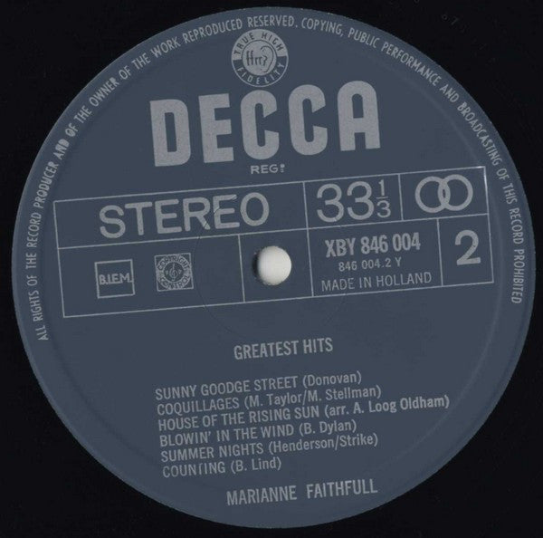 Marianne Faithfull : Greatest Hits (LP, Comp, Fli)
