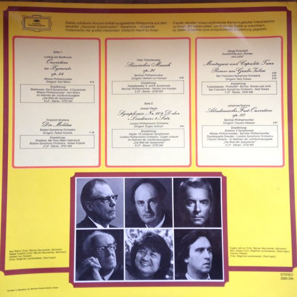 Various : Die Großen Interpreten 1 – Jubiläumskonzert – Symphonische Meisterwerke (LP, Comp)