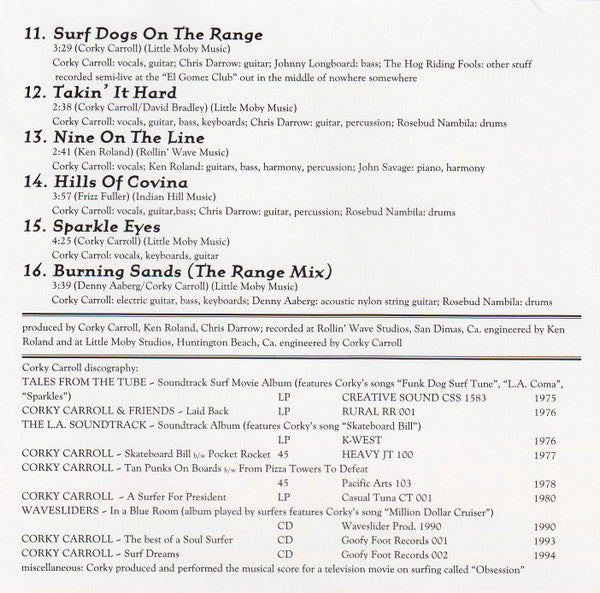 Corky Carroll Featuring Chris Darrow : Surf Dogs On The Range (CD, Album)