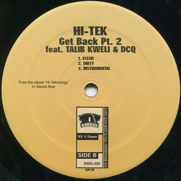 Hi-Tek : The Sun God / Get Back Pt. 2 (12")