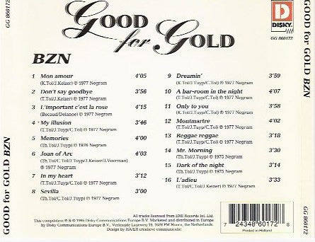 BZN : Good For Gold (CD, Comp, RE)