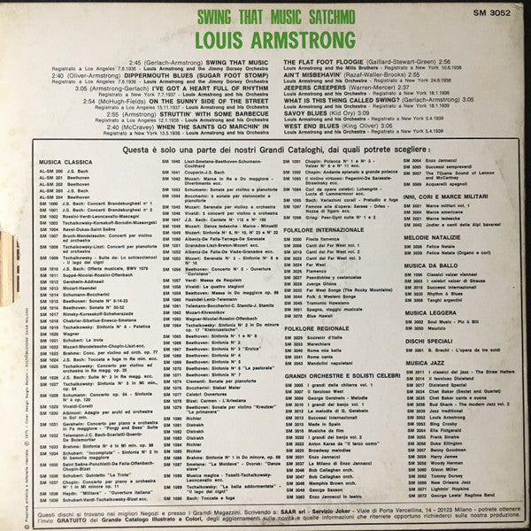 Louis Armstrong : Swing That Music Satchmo (LP, Comp)