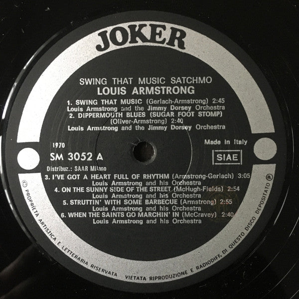 Louis Armstrong : Swing That Music Satchmo (LP, Comp)
