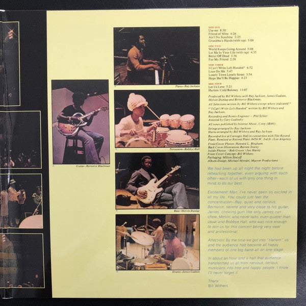 Bill Withers : Bill Withers Live At Carnegie Hall (2xLP, Album, RE, 180)