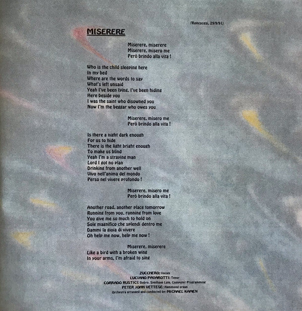 Zucchero : Miserere (CD, Album)