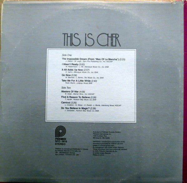 Cher : This Is Cher (LP, RE)