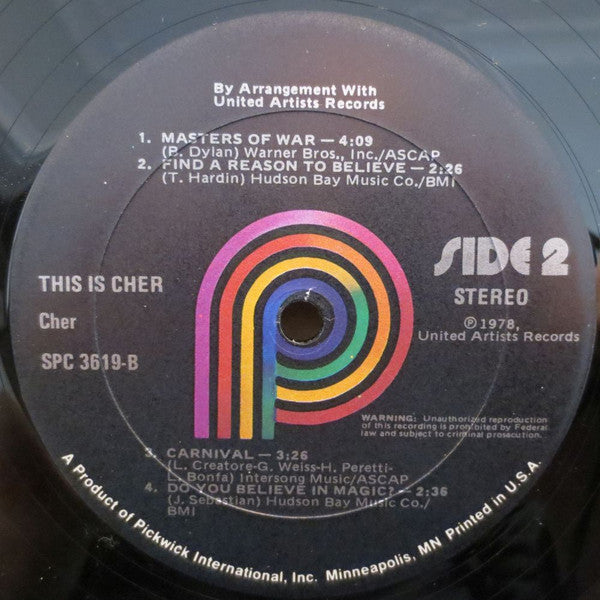 Cher : This Is Cher (LP, RE)