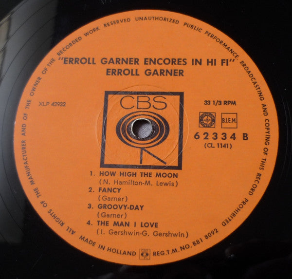 Erroll Garner : Encores In Hi Fi (LP, Album)