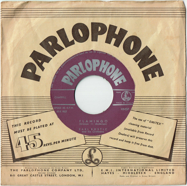 Earl Bostic And His Orchestra : Flamingo / Moonglow (7")