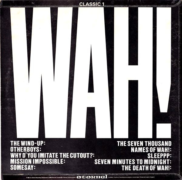 Wah! : Nah=Poo - The Art Of Bluff (LP, Album)