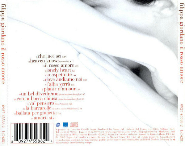 Filippa Giordano : Il Rosso Amore (CD, Album)