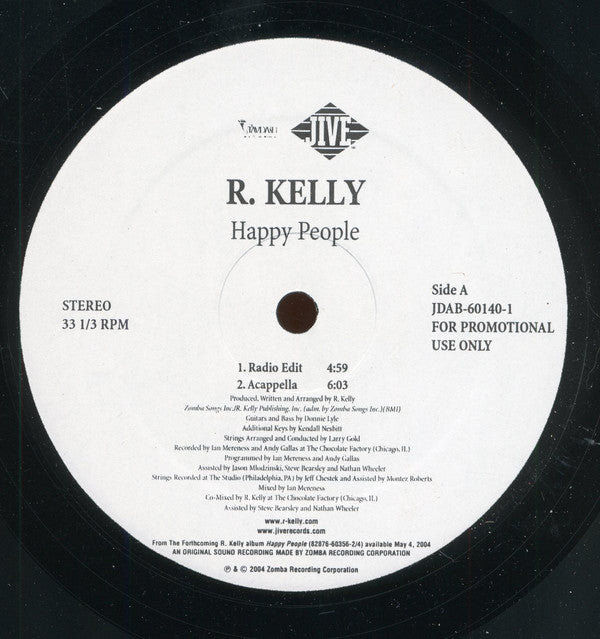 R. Kelly : Happy People (12", Promo)