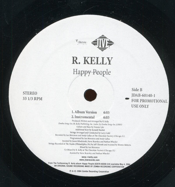 R. Kelly : Happy People (12", Promo)