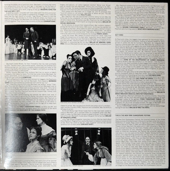 Kurt Weill and Bertolt Brecht : Three Penny Opera - Original Cast Recording (LP, Album, Quad, Gat)