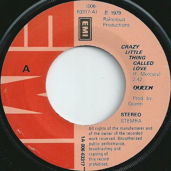 Queen : Crazy Little Thing Called Love (7", Single)
