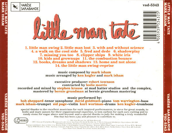 Mark Isham : Little Man Tate (Original Motion Picture Soundtrack) (CD, Album)