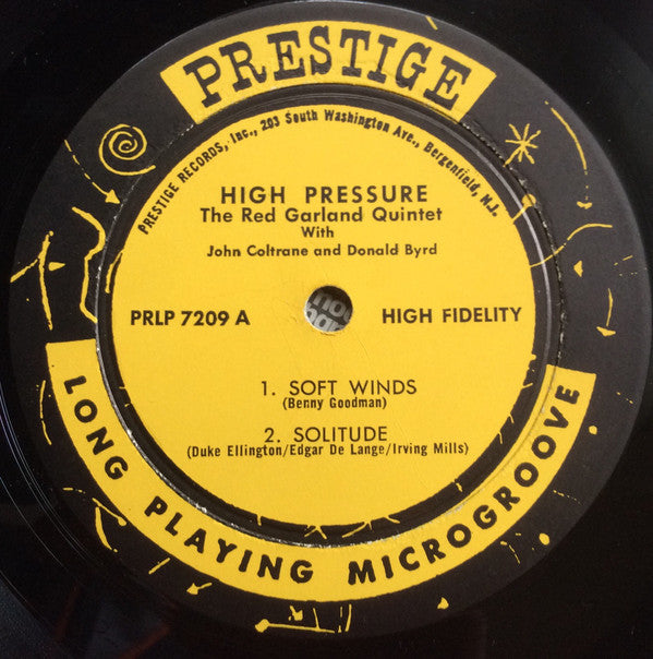 The Red Garland Quintet With John Coltrane And Donald Byrd : High Pressure (LP, Album, Mono)