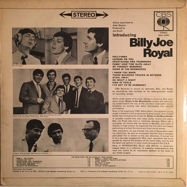 Billy Joe Royal : Introducing (LP, Album)