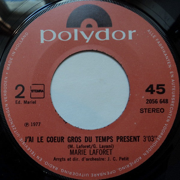 Marie Laforêt : Il A Neigé Sur Yesterday (7", Single)