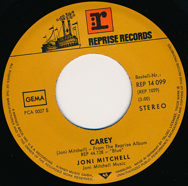 Joni Mitchell : Carey (7")