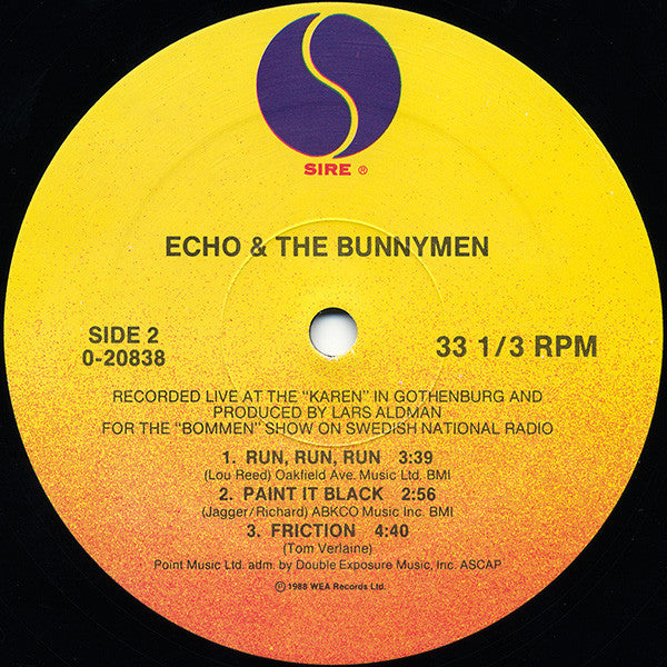 Echo & The Bunnymen : Bedbugs And Ballyhoo (12", Single)