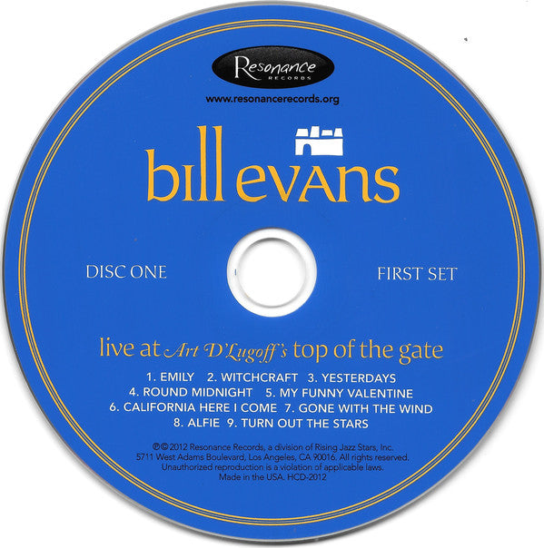 Bill Evans : Live At Art D'Lugoff's Top Of The Gate (2xCD, Album)