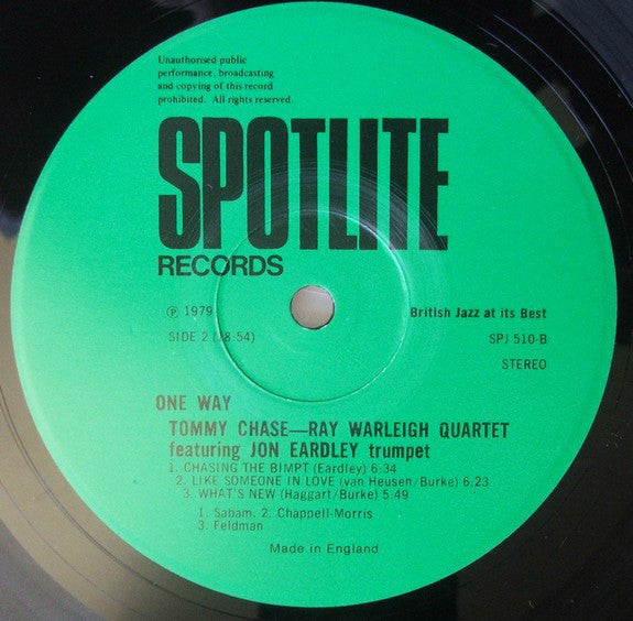 Tommy Chase—Ray Warleigh Quartet Featuring Jon Eardley : One Way (LP, Album)