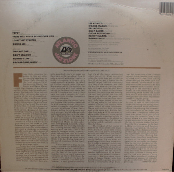 Lee Konitz With Warne Marsh : Lee Konitz With Warne Marsh (LP, Album, Mono, RE, RM)