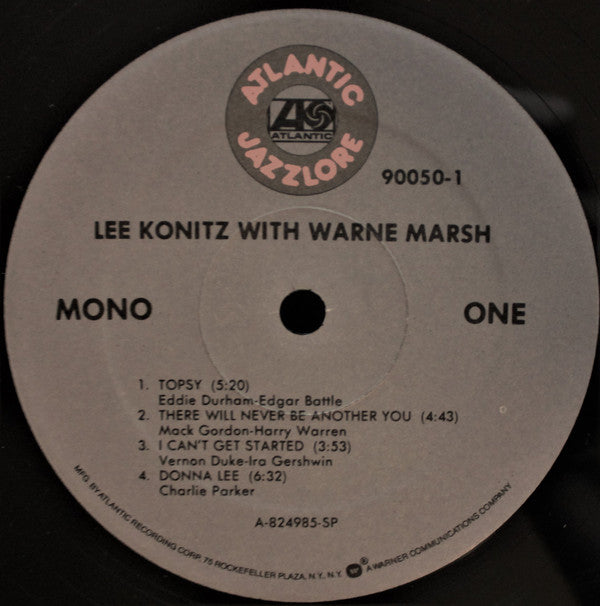 Lee Konitz With Warne Marsh : Lee Konitz With Warne Marsh (LP, Album, Mono, RE, RM)
