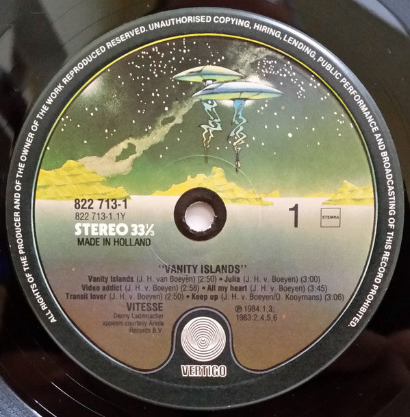 Vitesse (2) : Vanity Islands (LP, Album)