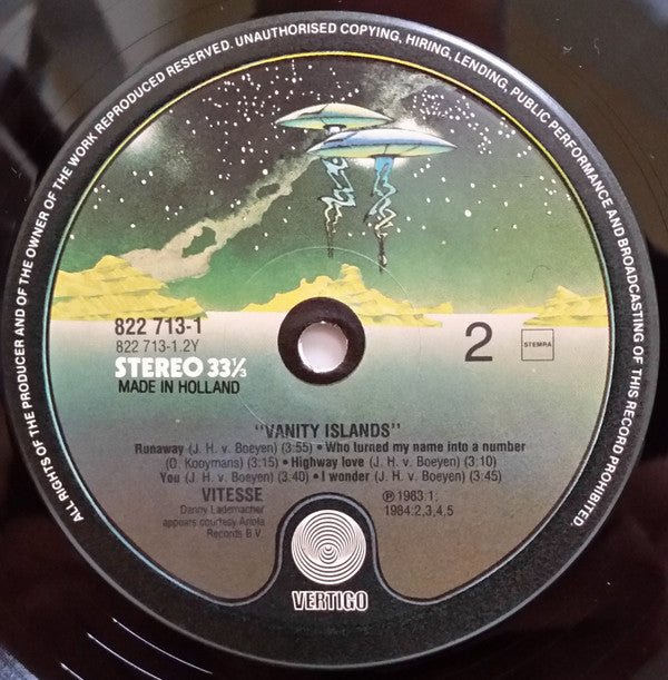 Vitesse (2) : Vanity Islands (LP, Album)