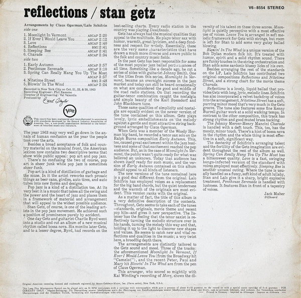 Stan Getz : Reflections (LP, Album)