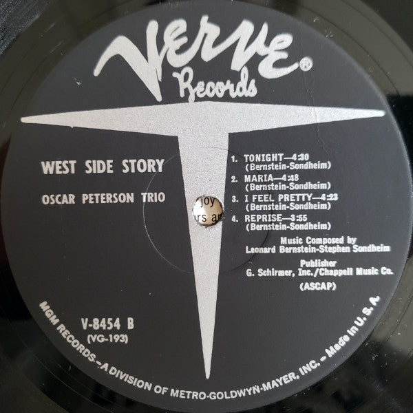 The Oscar Peterson Trio : West Side Story (LP, Album, Mono, RE)