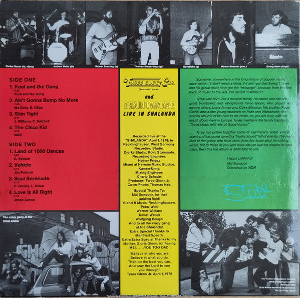 Tyree Glenn, Jr. & Brain Damage (13) : Live In Shalanda (LP, Album)