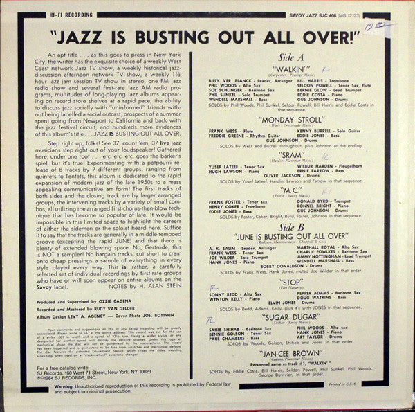 Various : Jazz Is Busting Out All Over (LP, Album, RE)