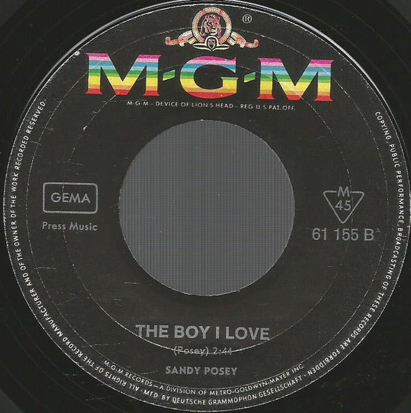 Sandy Posey : I Take It Back / The Boy I Love (7", Single)