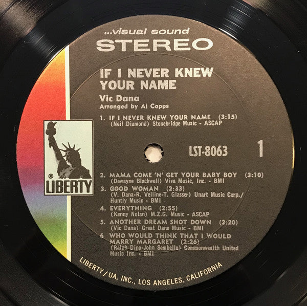 Vic Dana : If I Never Knew Your Name (LP, Album)