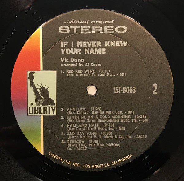 Vic Dana : If I Never Knew Your Name (LP, Album)